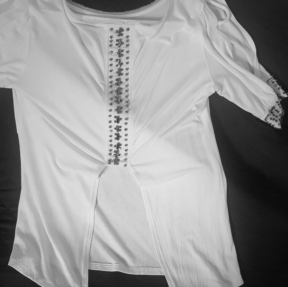 Open back, open shoulder shirt